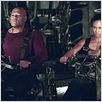 Matrix Revolutions : photo Andy Wachowski, Jada Pinkett Smith, Lana Wachowski, Laurence Fishburne