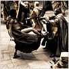 300 : photo Gerard Butler, Peter Mensah, Zack Snyder