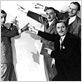 photo Ian Carmichael, John Boulting, Richard Attenborough, Terry-Thomas