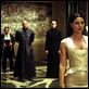 Matrix Reloaded : photo Andy Wachowski, Carrie-Anne Moss, Keanu Reeves, Lana Wachowski, Laurence Fishburne