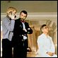 Wag the Dog - Wenn der Schwanz mit dem Hund wedelt : photo Barry Levinson, Dustin Hoffman, Robert De Niro