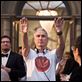 2012 : photo Amanda Peet, John Cusack, Roland Emmerich