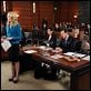 Good Wife : photo Anna Camp, Dylan Baker, Julianna Margulies, Zach Grenier