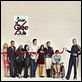 Glee : photo Amber Riley, Chris Colfer, Cory Monteith, Dianna Agron, Jane Lynch