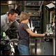Real Steel : photo Dakota Goyo, Hugh Jackman, Shawn Levy