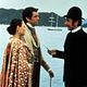 photo Buzz Kulik, Eric Idle, Julia Nickson-Soul, Pierce Brosnan