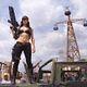 Machete : photo Ethan Maniquis, Michelle Rodriguez, Robert Rodriguez