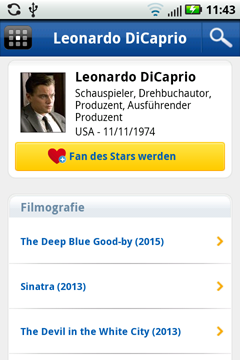 FILMSTARTS-App für Android : Starseite