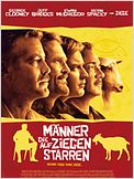 Männer die auf Ziegen starren